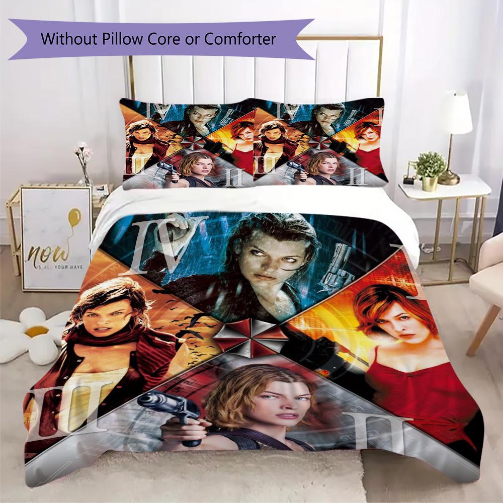 The Sci-fi Game Resident Evil Umbrella Corporation Offers Soft and Comfortable Bedding Covers and Pillowcases for Home Use (without Core) K1