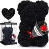24cm Size Eternal Rose Bear Flower Bouquet Long Lasting Rose Bear Foam Flowers Artificial Rose Artificial Flower Gift