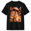 Divertente Shih Tzu che beve caffè freddo Maglietta Estate Cotone Magliette Per Unisex Design Maglietta Manica Corta Y2k Abbigliamento Casual