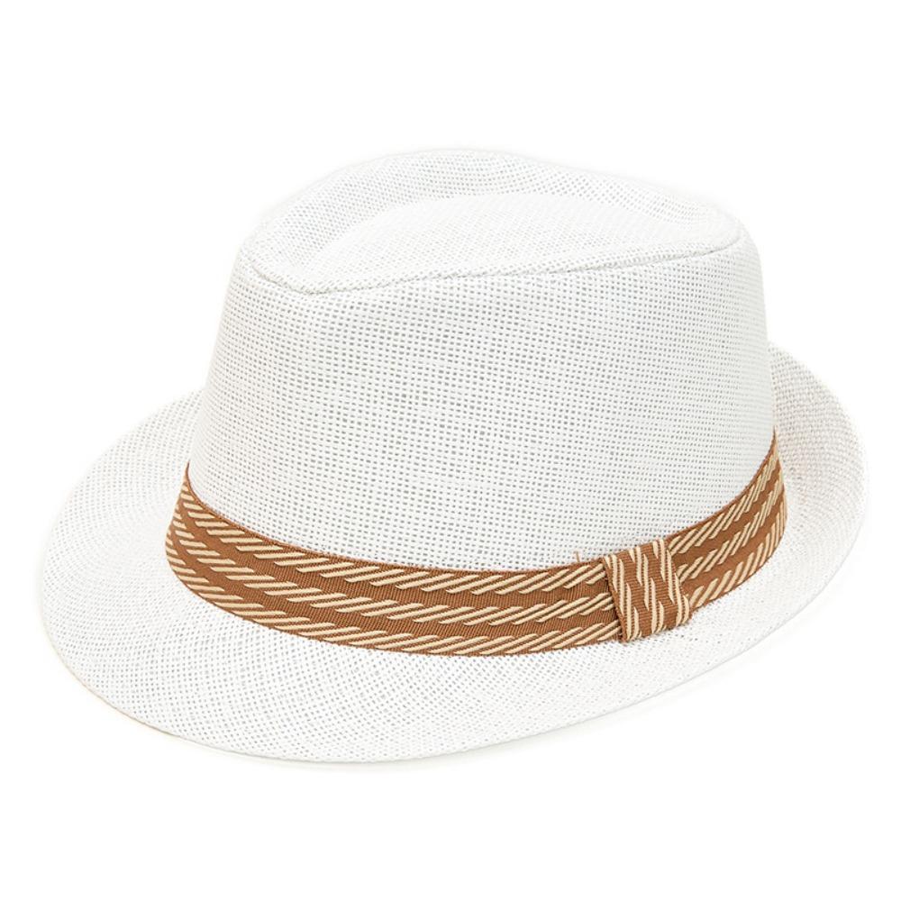 Sun Protection Belfry Trilby Hat Linen Fedora Sun Hat Lightweight Jazz Beach Hat Travel