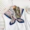 Old Money Style Retro Cashew Flower Silk Square Scarf Women's Spring and Summer High-grade Mulberry Silk Double Crepe Silk Scarf Versatile Scarf