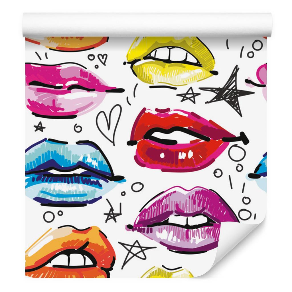 Colorful Lips Wallpaper for Living Room and Bedroom 50x1000
