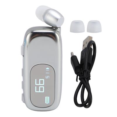 Fone de Ouvido Bluetooth com Clipe com Visor Digital de Potência LCD Fone de Ouvido Sem Fio Retrátil Ergonômico para