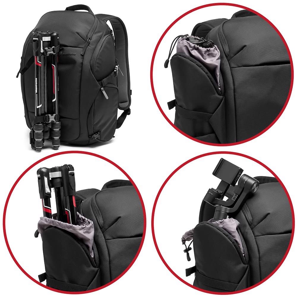 Manfrotto Advanced Travel Backpack M III SLR Mirrorless Camera Water Repellent Material Rain Cover Included MB 19.2L MA3-BP-T