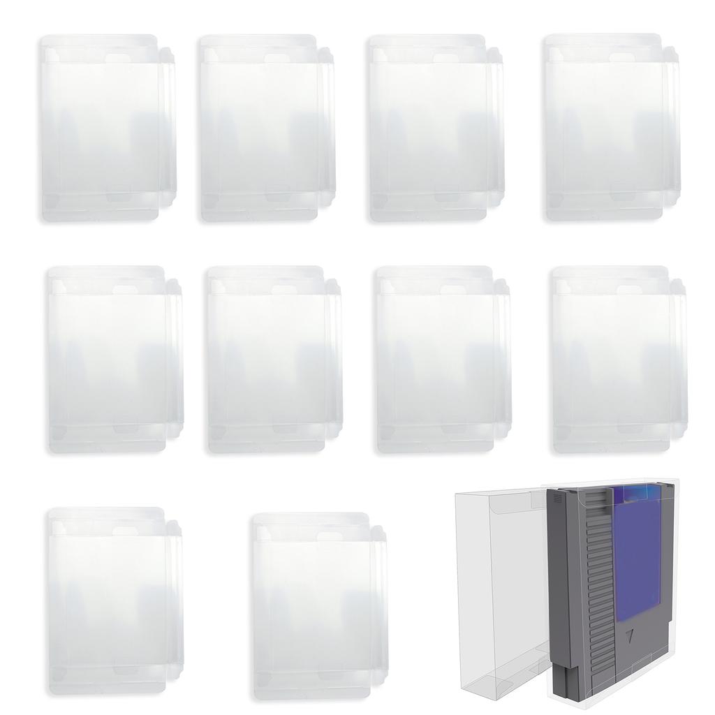 10-Piece/set Transparent Plastic Protective Cover Game Cartridge Protectors Protections Case Sleeve Box for NES
