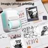 Portable Mini Thermals Printer for Labels Photos and Note Rechargeable Battery No Inks Required Includes 1 Roll Printing Paper