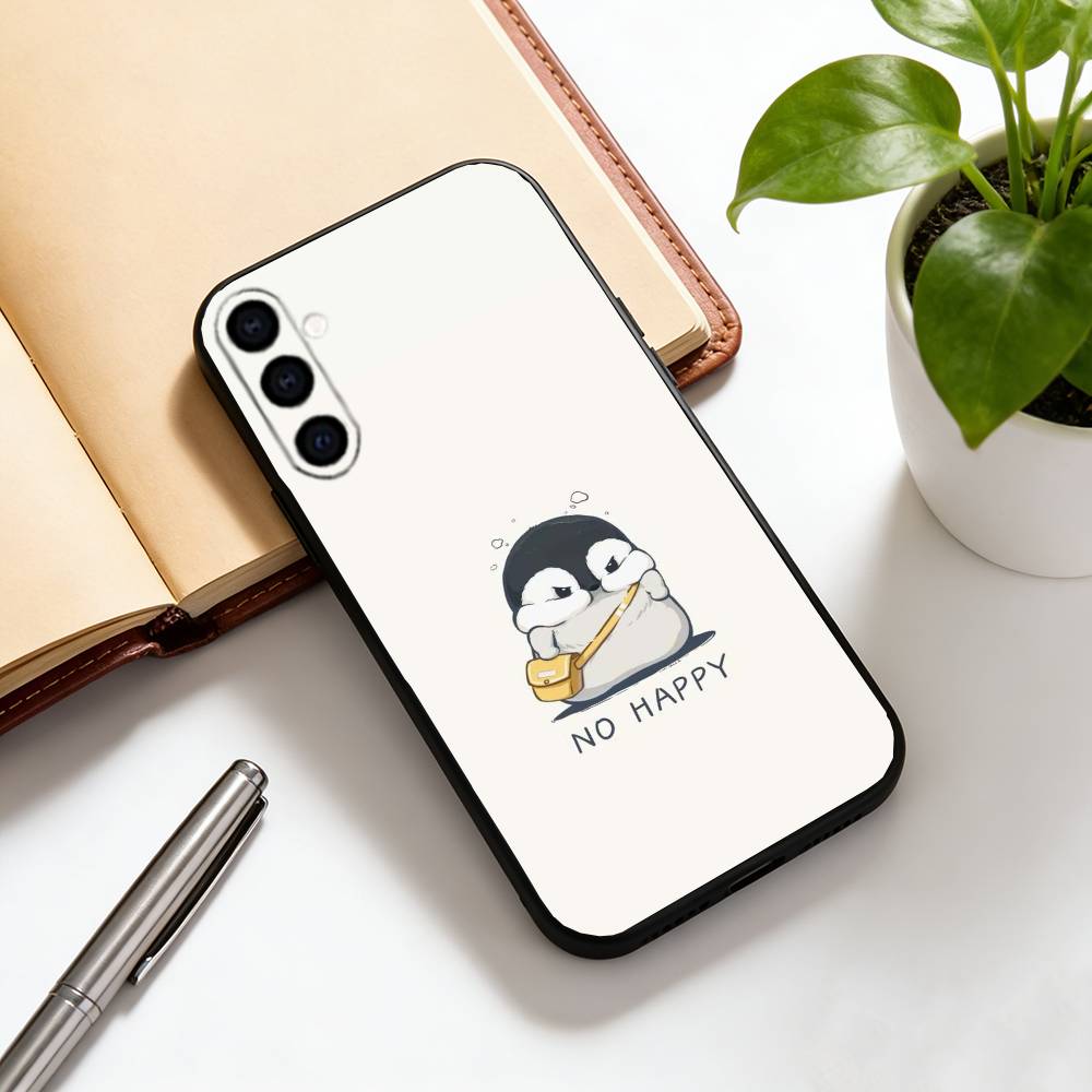 Cute cartoon penguin Phone Case For Samsung Galaxy A73,A72,A71,A70,A53,A52,A51,Others Soft Black Cover