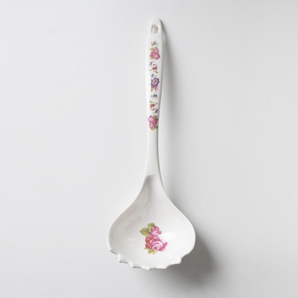 

Vintage Flower Melamine Cookware Noodle Soup Spoon