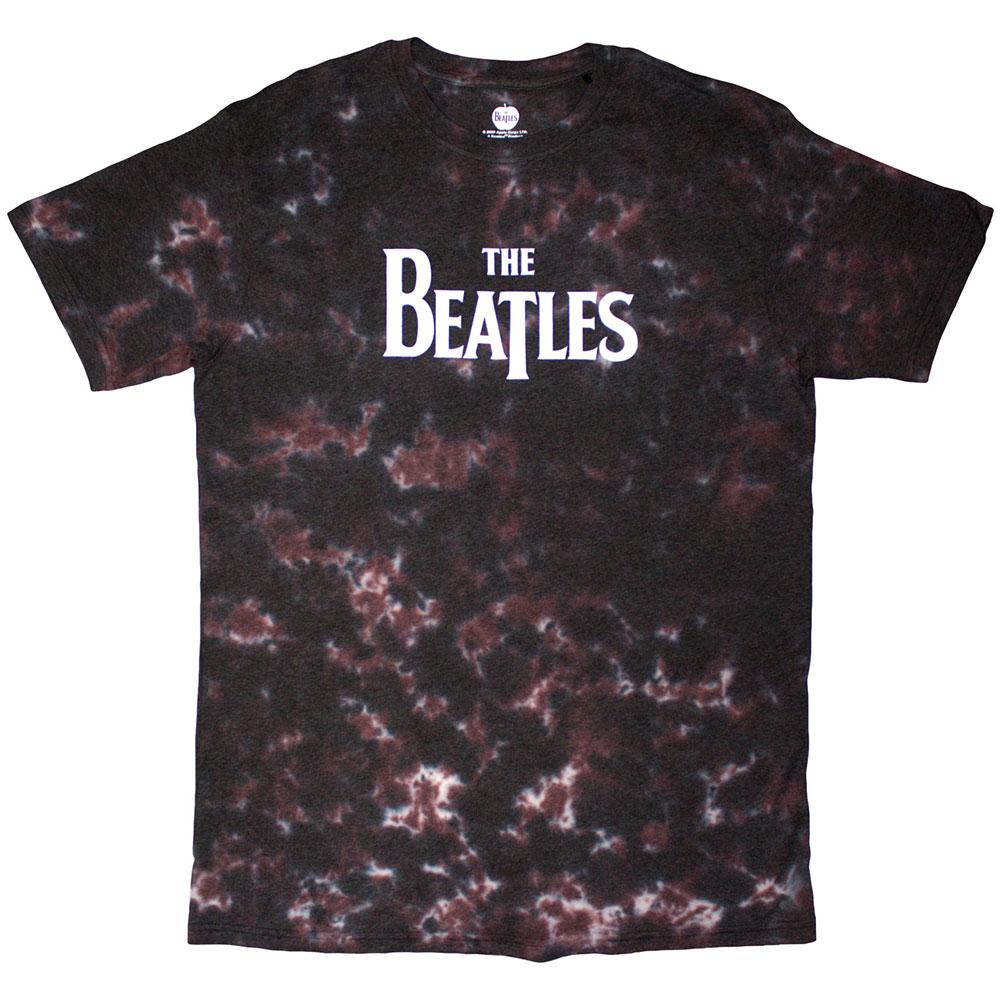 The Beatles Unisex Adult Drop T Logo Washed T-Shirt