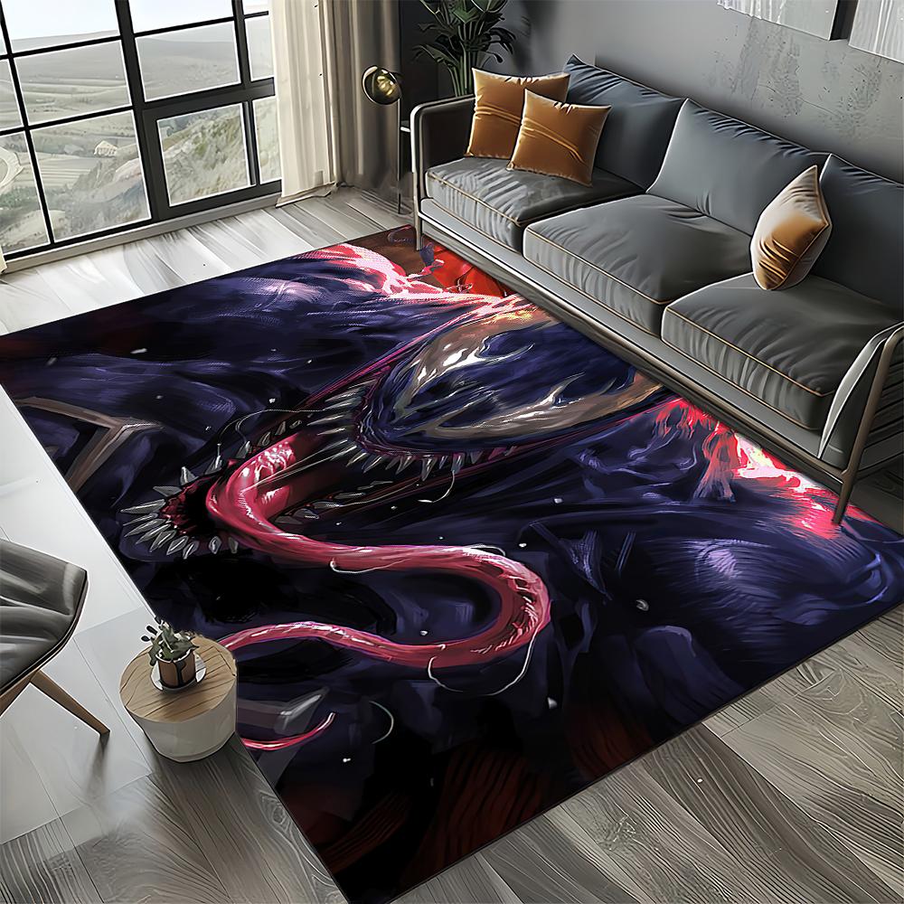 3D Marvel 27 Style Venom Captain SuperHero Carpet Rug for Bedroom Living Room Home Sofa Decoration,kids Large Decor Floor Mat HD