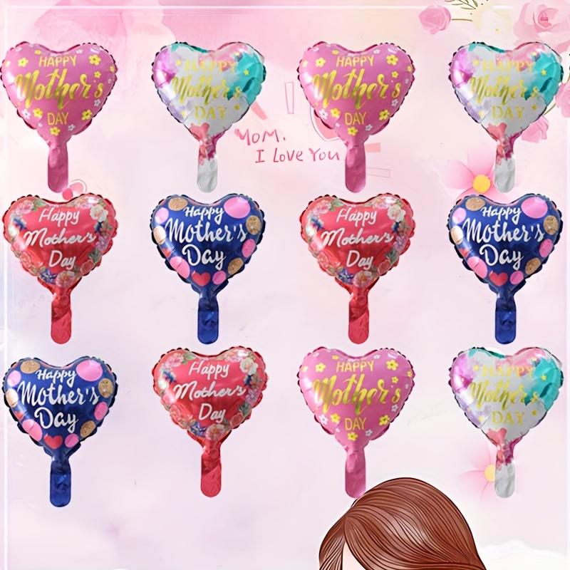 12pcs 10inch Happy Mother's Day Foil Helium Balloons I Love You Mom Happy Mother's Day Party Decoration Mothers Gifts Air Globos
