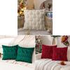 Christmas Plush Pillow Cover With Geometric Snowflake Design For Home Decor And Gift