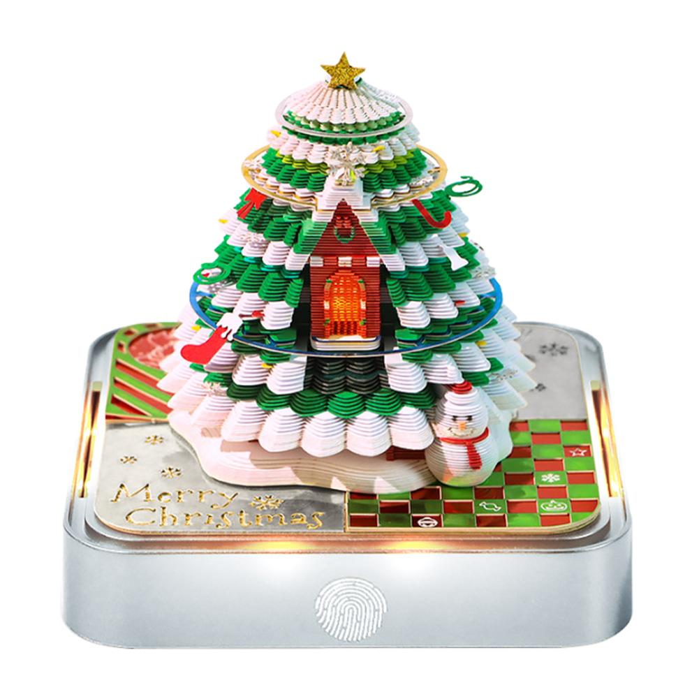 2025 Creative Desk Calendar Christmas Paper Carving Art Memo Pad Notepad Gift for Christmas Housewarming Desktop Decoration