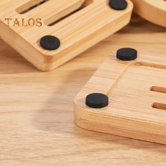 Suport Cutie Săpun Durabilitate Ridicată Nu se Deformează Ușor Ușor de Curățat Cutie Bambus Tăviță Suport Săpun Decorativ din Lemn cu Drenaj