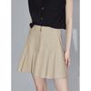 ELLE Design Women's Elegant Pleated High-Waisted A-Line Skirt, Summer 2025 Petite Slimming Short Skirt