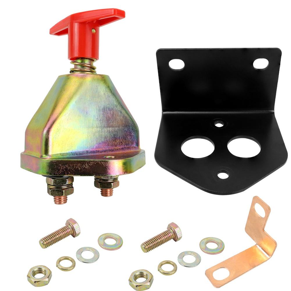 100A Battery Disconnect Switch With Mounting Bracket For Car RV Yacht Marine Cut Off Switch Automobiles Interior Parts Accessory