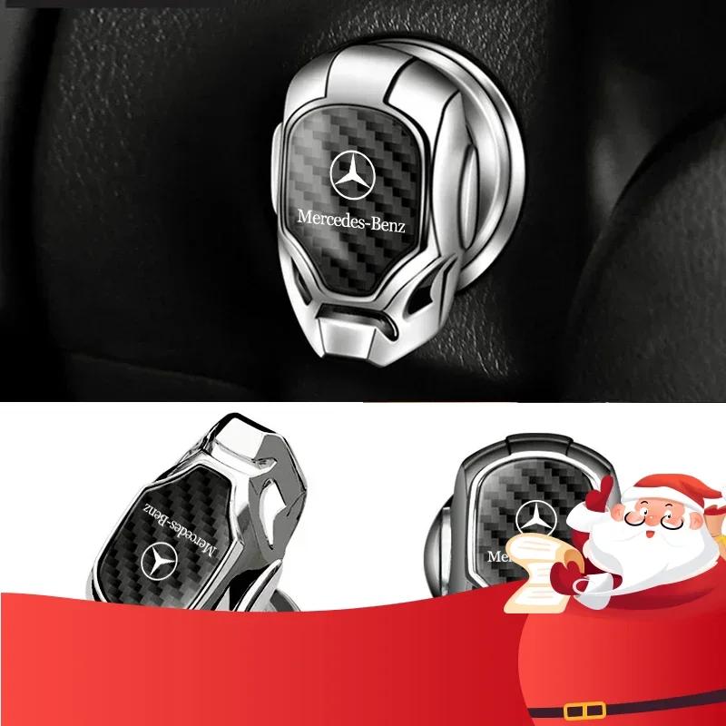 One-key Start Cover Car Engine Start-stop Button Cover For Mercedes Benz W204 W205 W211 203 212 S E GLE GLS CLA GLC AMG EQE