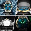 OLEVS Waterproof Luminous Date Moon Phase Business Watch Men's Wacthes Trend Fashion Original Quartz Wristwatch