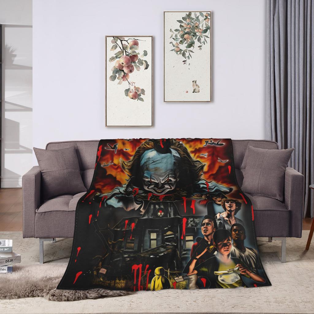 IT Welcome To The Derry Soft Warm Blanket Travel Office Plush Throw Blanket Home Decor Flannel Bedspread Sofa Bed Cover