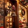 Resin Metal Hanging Bell Christmas Theme Welcome Doorbell, Vintage Door Bell, Decorative Indoor Living Room Decor Wall Mount for Garden Patio