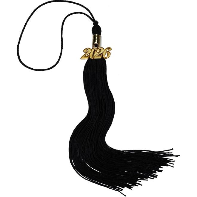 2026 Tassel Graduation with 2026 Gold Charm,Tassels for Graduations Cap, Tassel Suitable for Graduation Hat Decorations, Gold Tassels чёрный