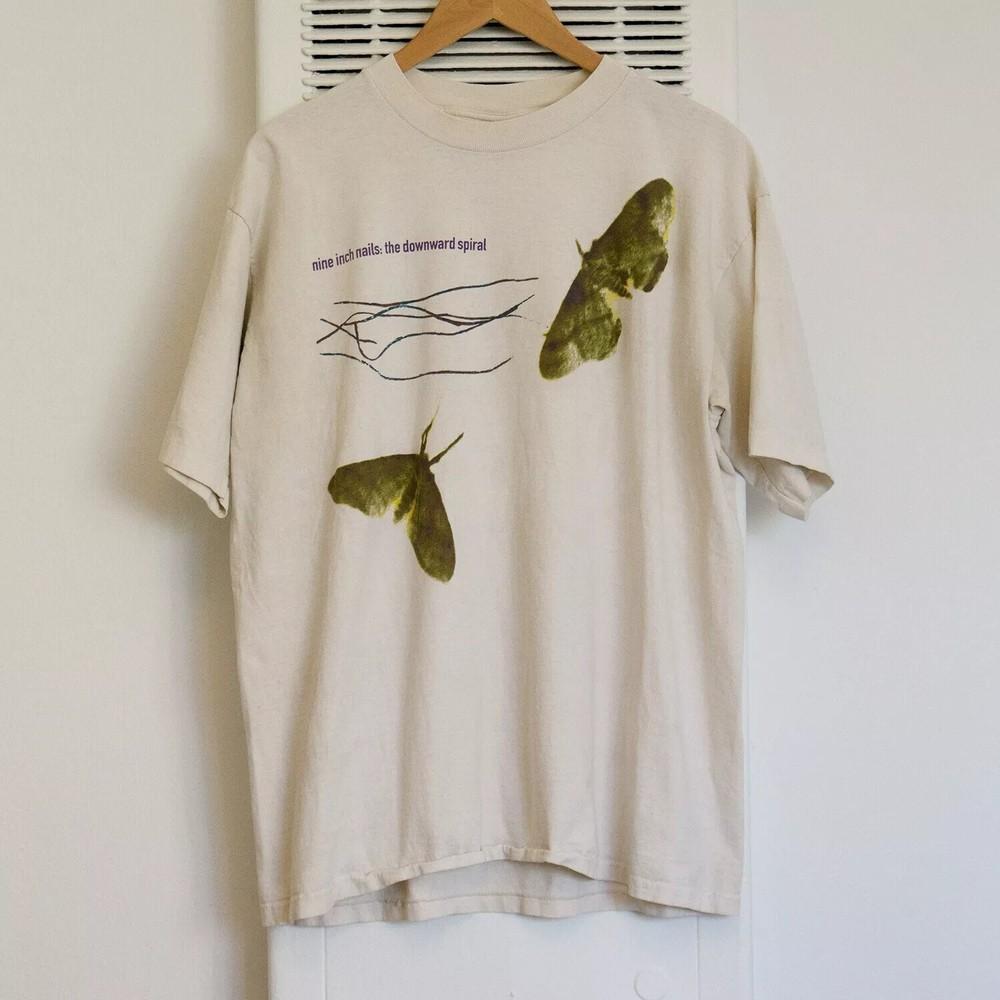 Белая unisex футболка Nine Inch Nails  Further Down the Spiral  Tour 90-х S-5XL Unisex футболка XXXXL