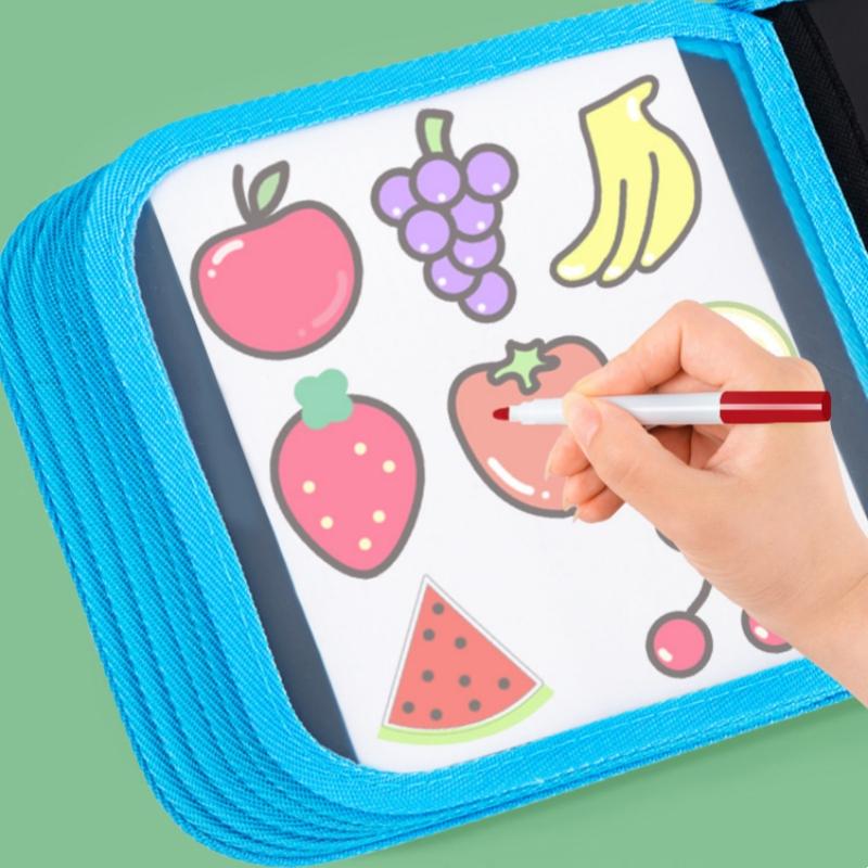 Löschbares Kritzelbuch für Kinder, Kleinkinderspielzeug, wiederverwendbare Zeichenblöcke mit Vorschulspielzeug, Schreib- und Malset