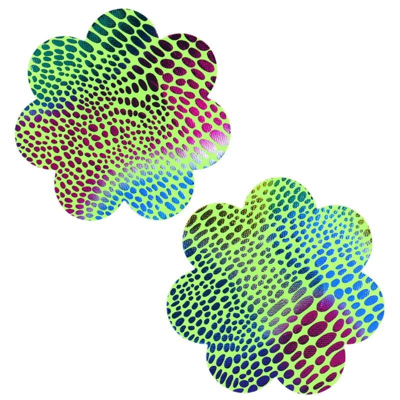 20 Pairs Women Sexy Self Adhesive Nipple Covers Colorful Fish Scales Disposable Breast Stickers Pasties Sticky Bras