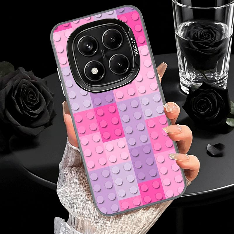 Fashion Building Blocks Pattern Soft Phone Case for Xiaomi Redmi Note 13 14 15 Pro Plus 12S 12 11S 11 11T 10S 10 Shockproof Cove