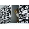 HaoHome Waterproof Peel and Stick Wallpaper White Black Contact Paper Self Adhesive Decor Fashion Dormitory Cabinet Decor
