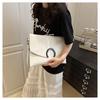 Vintage Damen Umschlag-Clutch-Tasche PU-Leder Große Kapazität Handtasche Mode Halbmond-Schnalle Umhängetasche Elegante Crossbody-Tasche Abendtasche