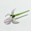 Glass Orchid Flower Decoration Hand-Blown Mini Floral Ornament With Stem Home Office Indoor Colorful Blossom Figurine