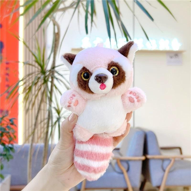 Schattige Cartoon Rode Panda Pluche Speelgoed Hanger Kleine Wasbeer Pop Sleutelhanger Pop Speeltuin Wasbeer Knuffel Rugzak Decoratie Cadeaus Kinderen