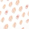 [Clearance] Frosted Wave Hollow Love Wearing Nail Medium Circle Simple Nail Piece Fake Nail Nail