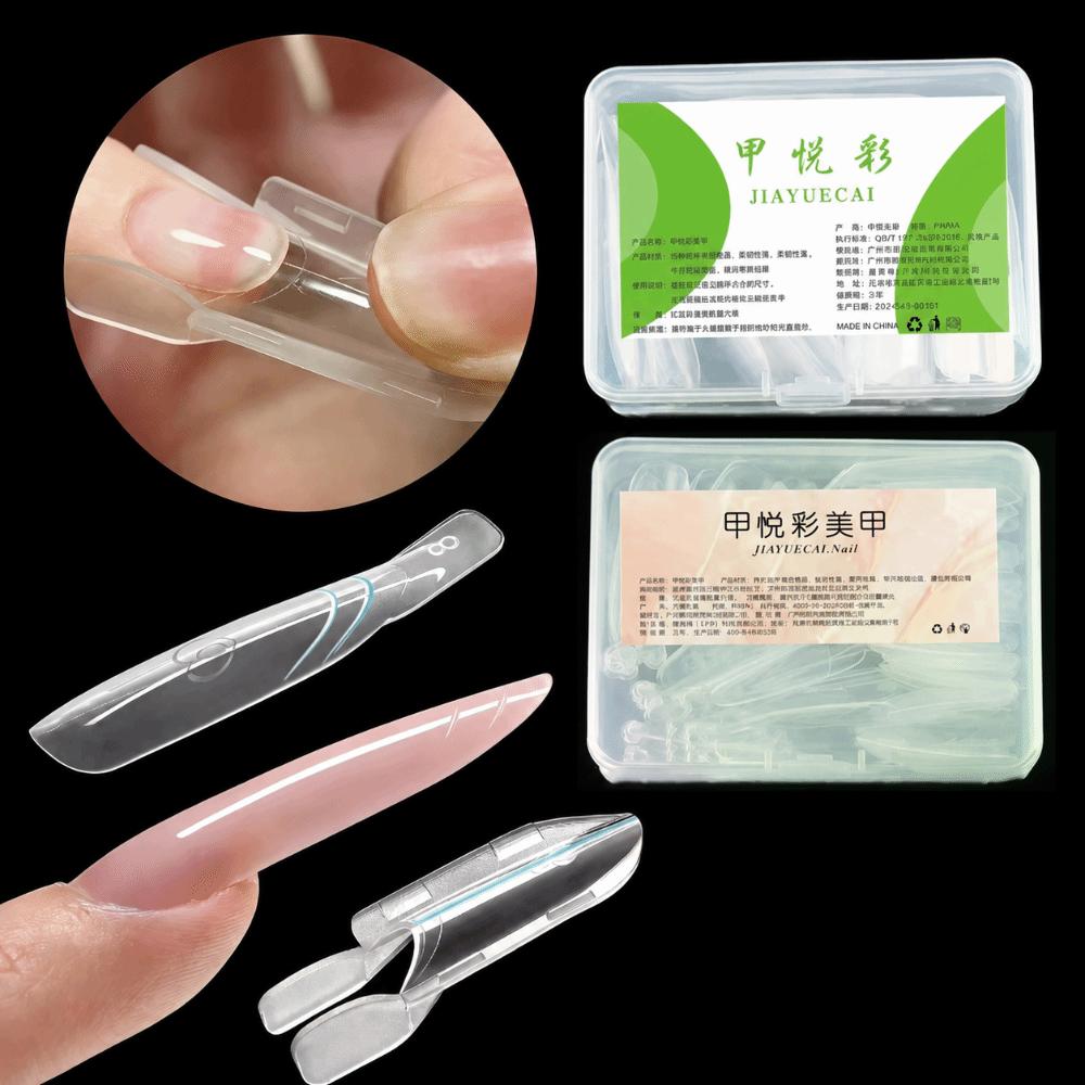 Reusable Nail Forms Top & Bottom Dual Nail Molds New Sandwich Nail Forms  Nail Art Salon