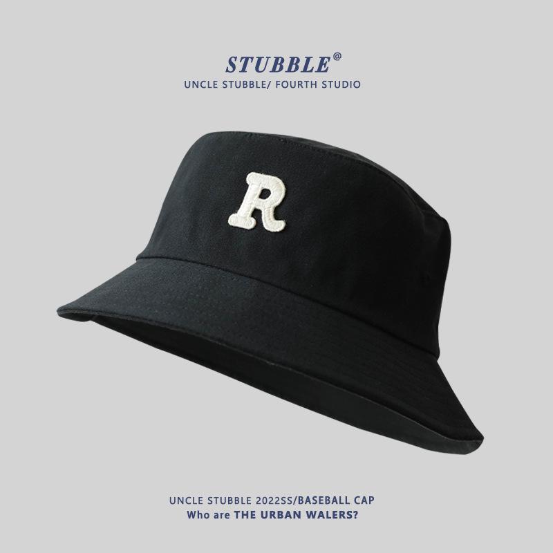 Men Large Size Bucket Hats Women Fashionable Versatile Letters Sun Hat Summer Beach Sunscreen Panama Hat Big Head Fisherman Cap