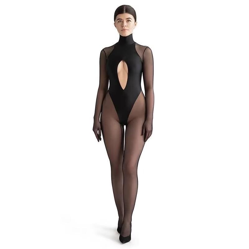 Set Body in Rete Erotico Moda Euro-Americana: Completo Sexy, Trasparente, Aderente