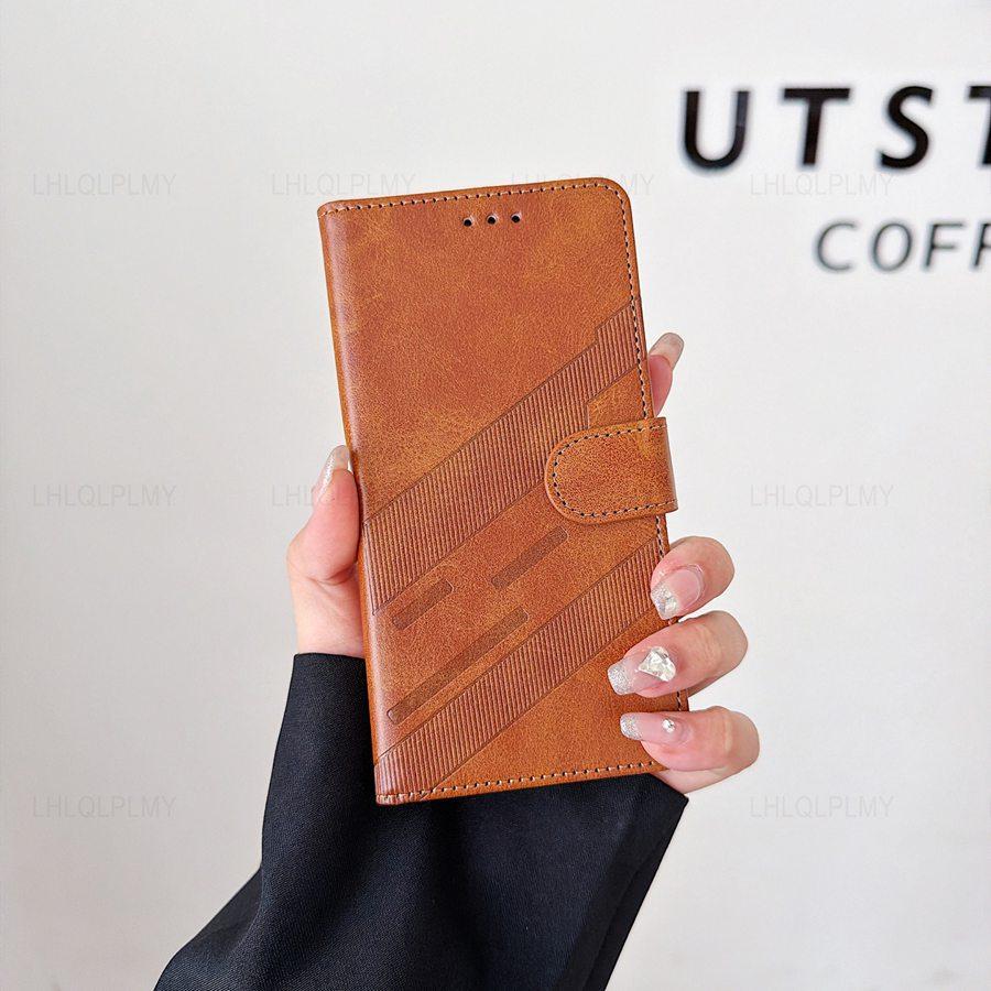 Retro Texture Leather Flip Case For Samsung Galaxy A36 A37 A26 A17 A15 A16 A05 A06 A07 A57 A35 A56 5G S22 S23 S24 S25 FE S26 Ultra Wallet Phone Cover
