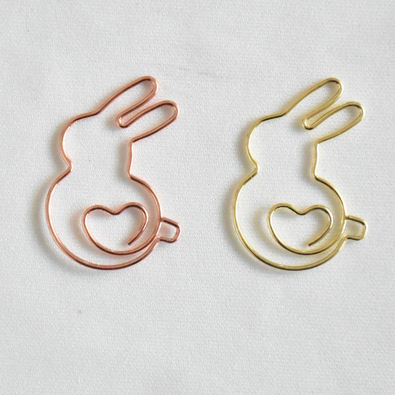 Cute Animal Shaped Golden Metal Decorative Paper Clip Bookmark Gift