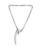 Whole Paper Snap Hook Cord Necklace (Black)