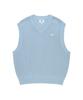 Lee V-Neck Curly Knit Vest Sky Blue