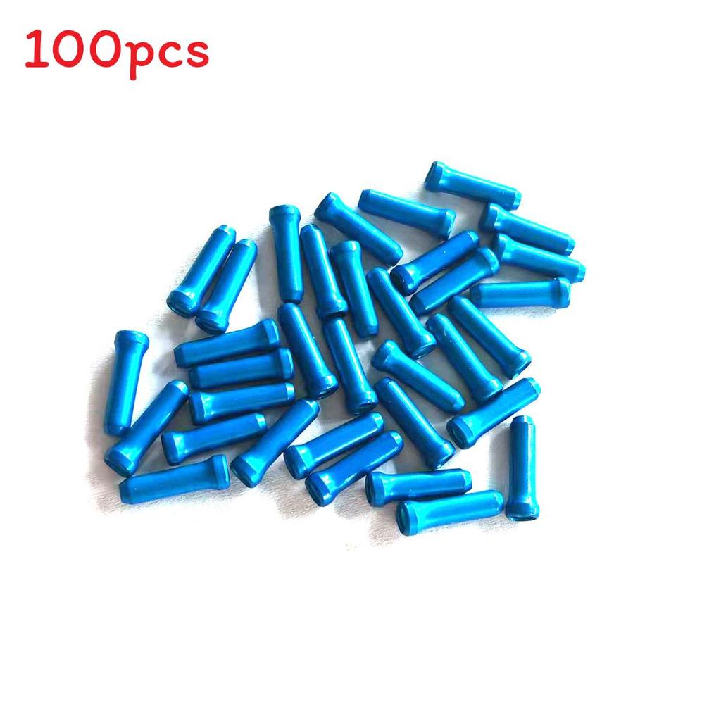 Bicycle Brake Cable End Caps Aluminum Alloy Colorful Set For Mountain Bike Maintenance
