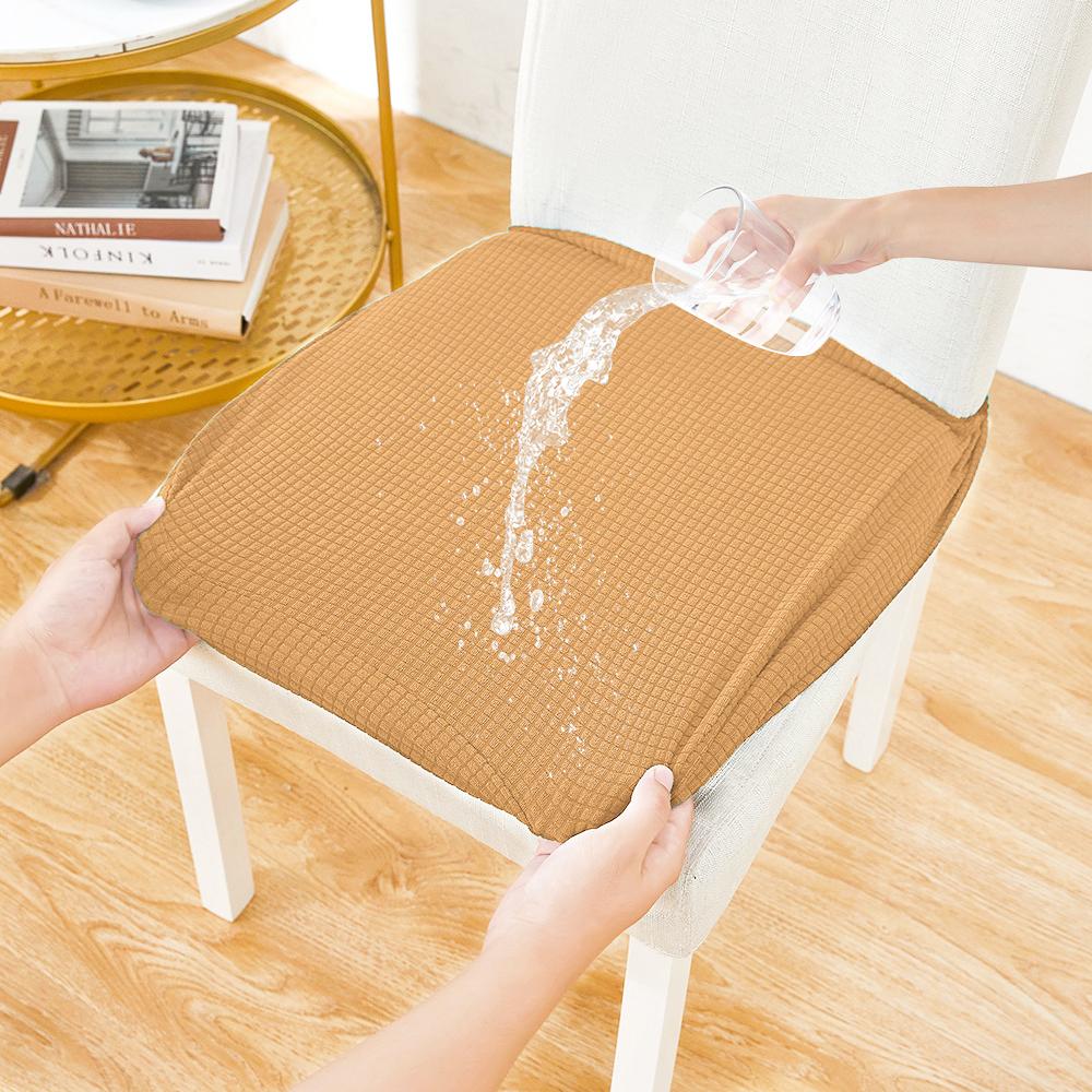 Jacquard Waterproof Chair Cover Spandex Stretch Stool Case Dining Room Kitchen Adjustable Chairs Pad Cover Pad for Home Hotel