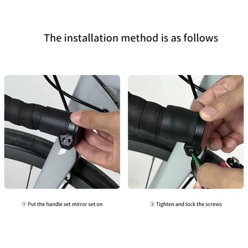 Faltbare Montagehülse für Lenker, Lenkerend-Radspiegel Fahrradspiegel für Lenker Mini-Rückspiegel