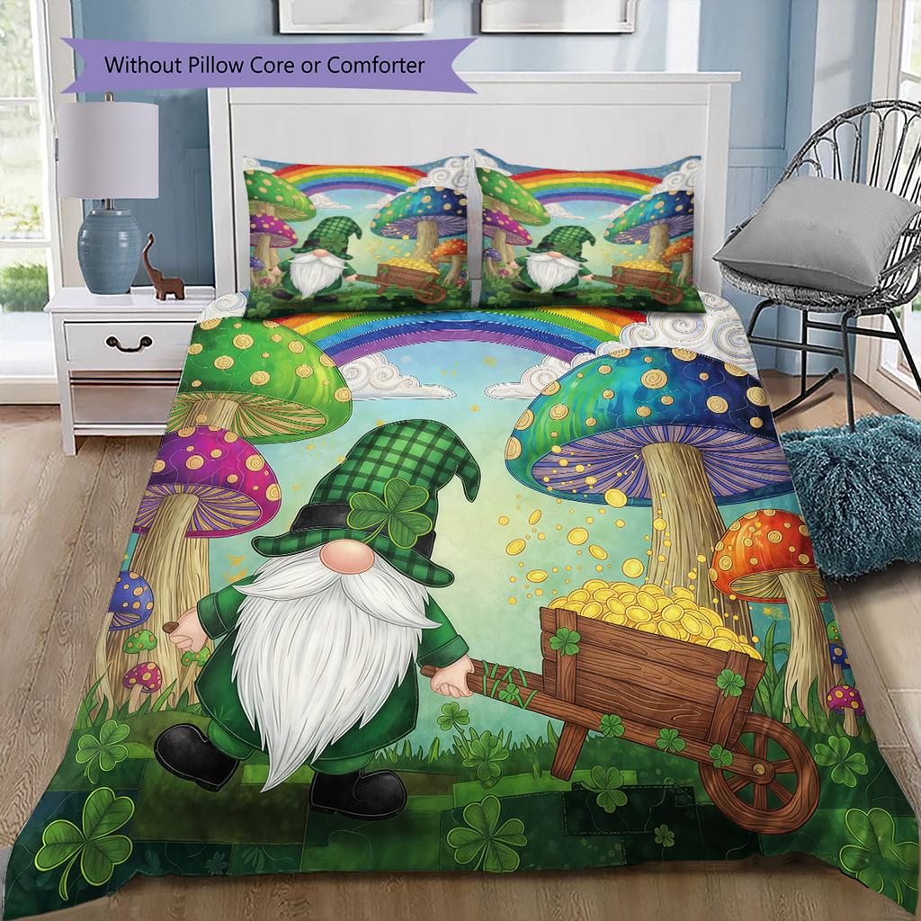 Set Copripiumino Trapuntato con Fantasia Cartone Animato Federa Decorazione per la Casa Regalo di Compleanno (1 * copripiumino + 2 * federa, senza nucleo)