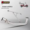 NS125LA Motorcycle Scooter Exhaust Modification - Front and Tail Section, Non-Destructive Installation.