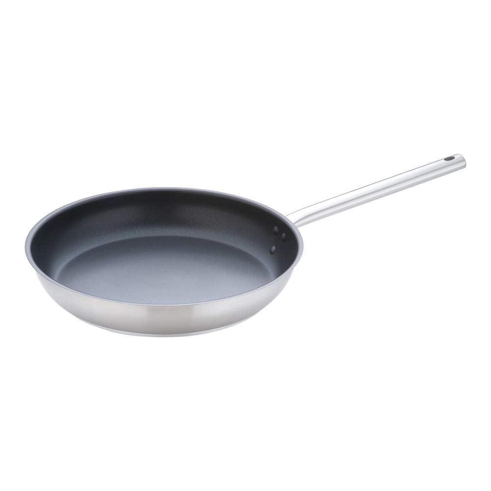 Endo Shoji TKG Stainless Steel Frying Pan 24cm Outer Diameter X Depth 260 X 45 Bottom Diameter 184 Weight Compatible with IH and Gas Bottom with High