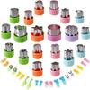 Stainless Steel Fruit Cutter Set 40 Pcs with PE Hand Guard Kitchen Garnish Tool for Kids DIY