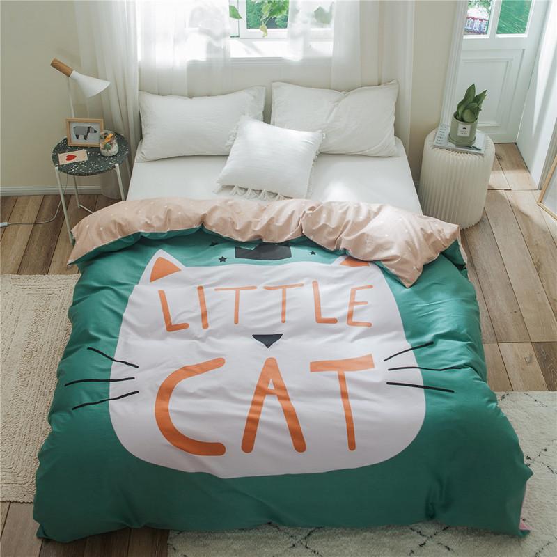 1Pcs Cartoon Dinosaur Duvet Cover 100% Cotton Skin-friendly Breathable Zipper Quilt Cover for Kids Boys Girls Bedroom Decor