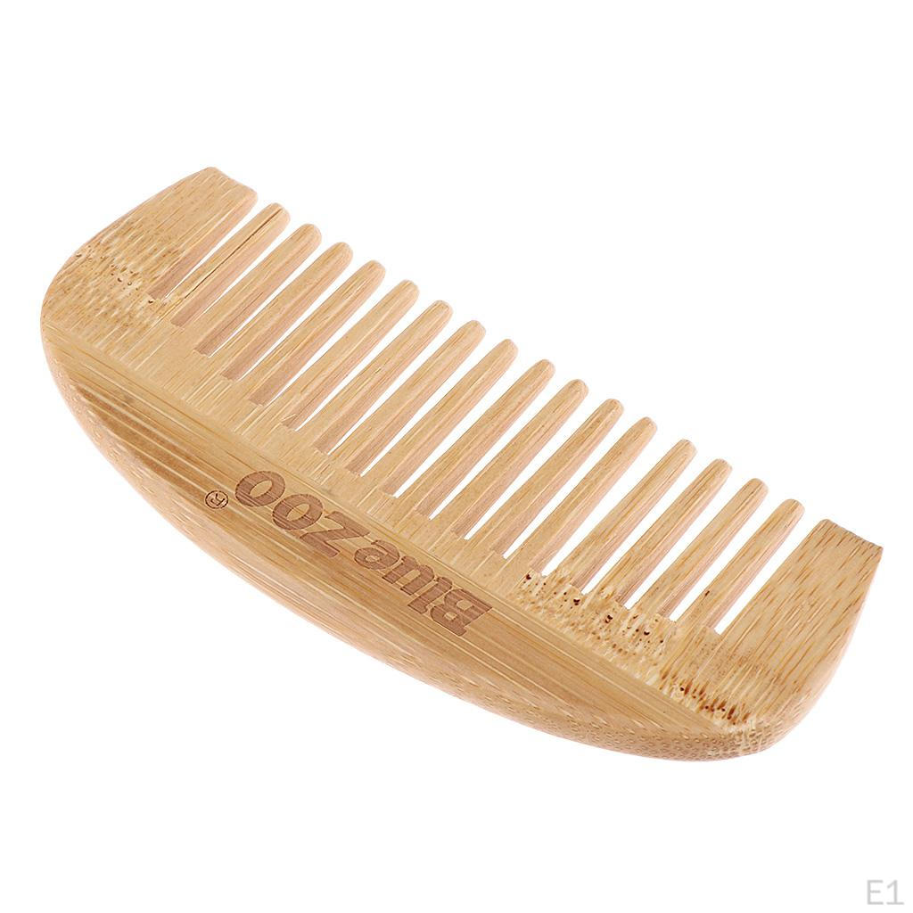 Antistatic Healthy Wide Curly Hair Brush Massage Handle Bamboo Scalp Comb